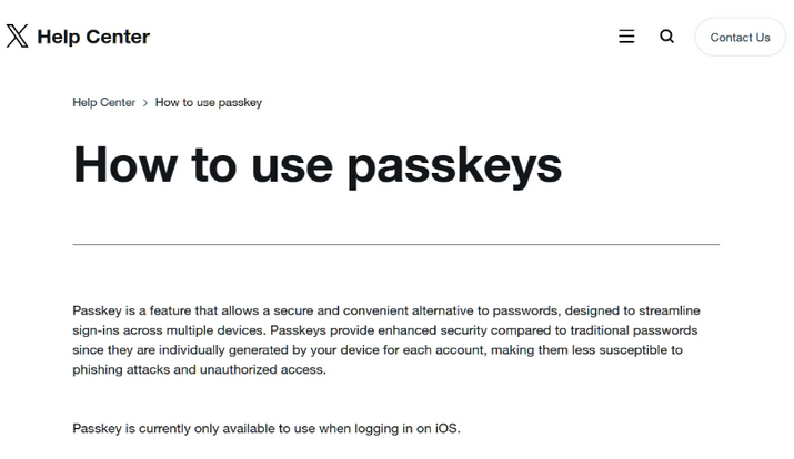 嘉积镇苹果维修店铺分享iOS用户如何通过通行密钥(Passkey)登录 